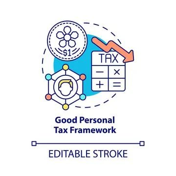Good personal tax framework concept icon Stock Illustration