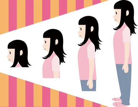 Good posture and bad posture Stock Illustration