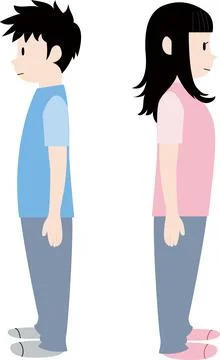 Good posture and bad posture Stock Illustration