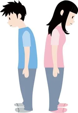 Good posture and bad posture Stock Illustration
