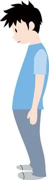 Good posture and bad posture Stock Illustration