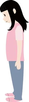 Good posture and bad posture Stock Illustration