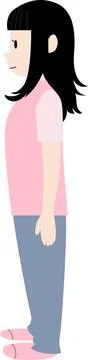 Good posture and bad posture Stock Illustration