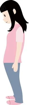 Good posture and bad posture Stock Illustration