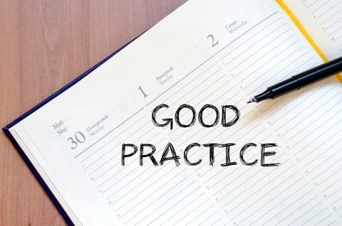 Good practice write on notebook Stock Photos