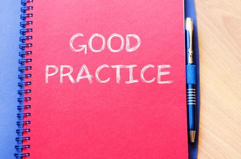 Good practice write on notebook Stock Photos