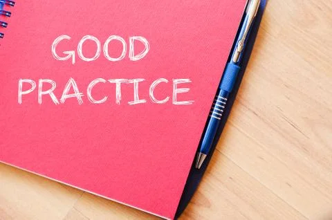 Good practice write on notebook 스톡 사진