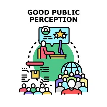 Good public perception building strong company reputation Stock Illustration