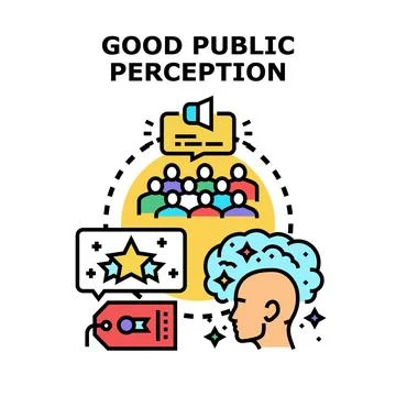 Good public perception creating brand trust and reputation Stock Illustration