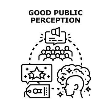 Good public perception creating brand trust and reputation Stock Illustration