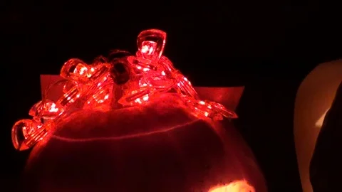 Good pumpkin, evil pumpkin Stock Footage 85853395