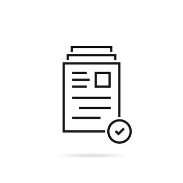 Good review like thin line document Stock Illustration