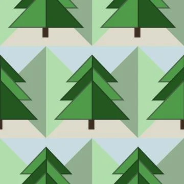 Good Seamless Firs Forest Pattern Stock Illustration