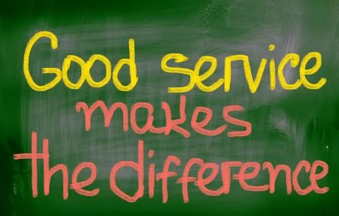 Good service makes the difference concept Stockillustratie