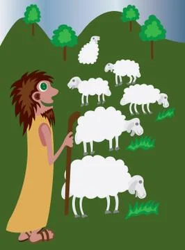 The good shepherd Stock Illustration