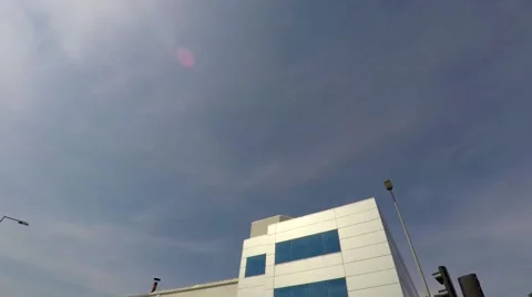 Good Shot From Below Into Modern Factory Facade Stock Footage 68367752