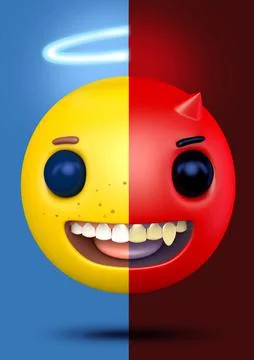 Good side bad side Stock Illustration