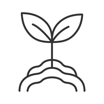 Good soil quality, icon in line design. good soil quality, healthy soil, fertile Stock Illustration