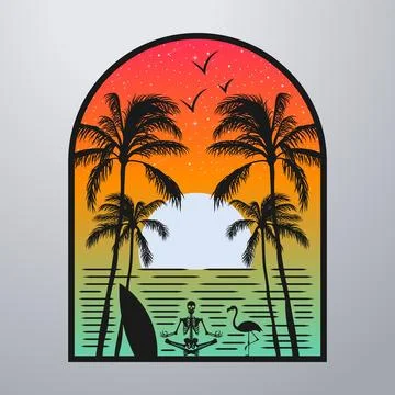 Good summer on the beach Stock-Illustration