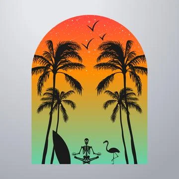 Good summer on the beach Stock-Illustration