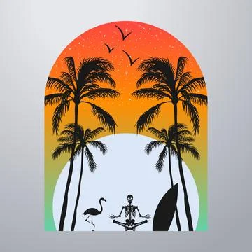 Good summer on the beach Stock-Illustration