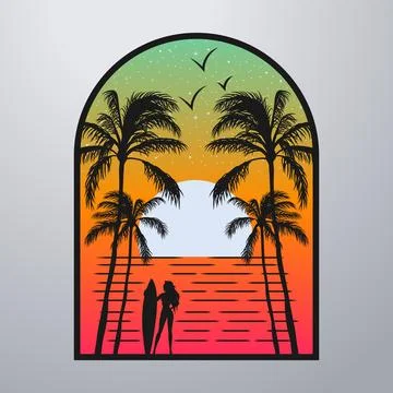 Good summer on the beach Stock-Illustration