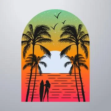 Good summer on the beach Stock-Illustration