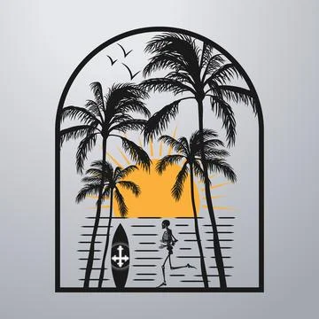 Good summer on the beach Stock-Illustration