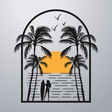 Good summer on the beach Stock-Illustration