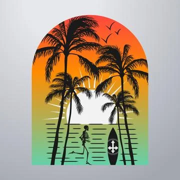 Good summer on the beach Stock-Illustration