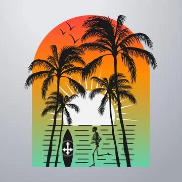 Good summer on the beach Stock-Illustration