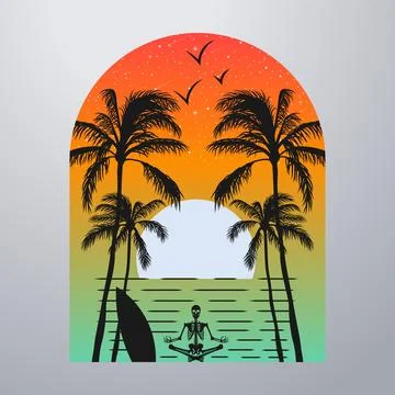 Good summer on the beach Stock-Illustration