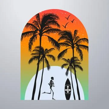 Good summer on the beach Stock-Illustration