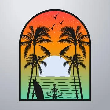 Good summer on the beach Stock-Illustration