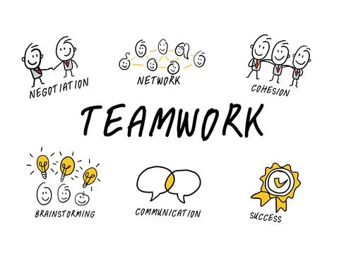 Good team work can take you to the success. Illustrazione stock