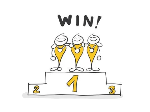 Good team work can take you to the success. Illustrazione stock