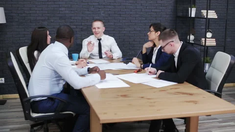 Good team work in the office Stock Footage 95690712