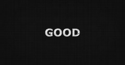 GOOD text on board Illustrazione stock