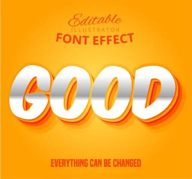Good text, editable font effect Stock Illustration
