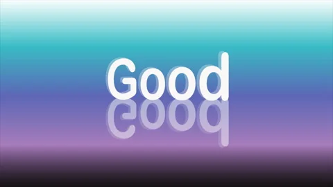 GOOD text rotating 3D rendering text motion graphics animation, kinetic Stock Footage 219674789