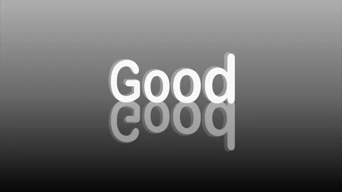 GOOD text rotating 3D rendering text motion graphics animation, kinetic Stockbeeldmateriaal 219675007