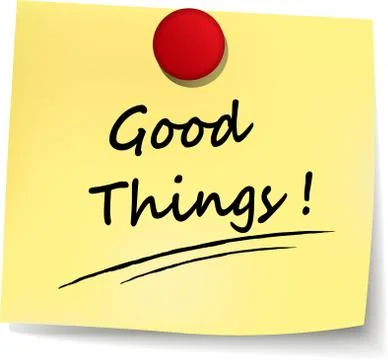 Good things note Stock Illustration