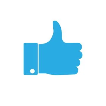 Good, like, thumbs up icon. Vector illustration, flat design. Stock Illustration