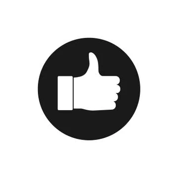 Good, like, thumbs up icon. Vector illustration, flat design. Stock Illustration