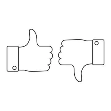 Good, like, thumbs up icon. Vector illustration, flat design. Stock Illustration