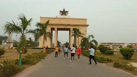 "A GOOD TIME OUT: AN ICONIC VIEW OF THE BLACK STAR SQUARE" Stock Footage 229127716