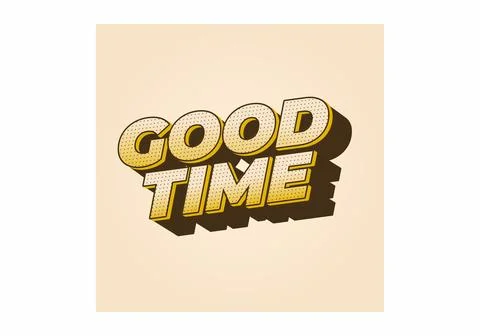 Good time. Text effect in modern colors with 3D look effect 스톡 일러스트