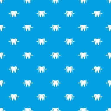 Good tooth pattern seamless blue Stock Illustration