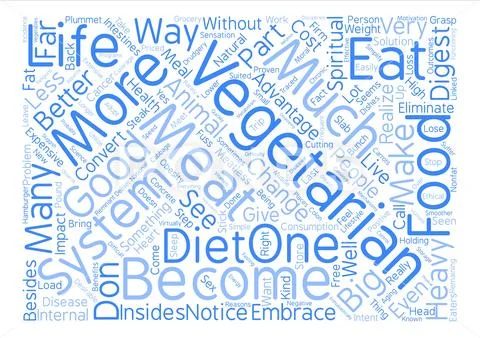 The Good Of Vegetarianism Word Cloud Concept Text Background