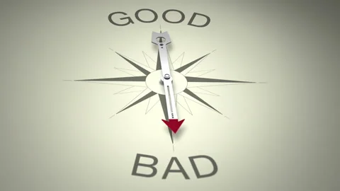 Good Versus Bad Arrow 3D Animation Stock Footage 281062765